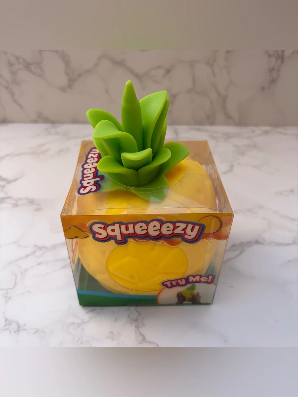 Sunny Days Entertainment Squeezy Pineapple Tactile Squeeze Toy Yellow/Green 3+